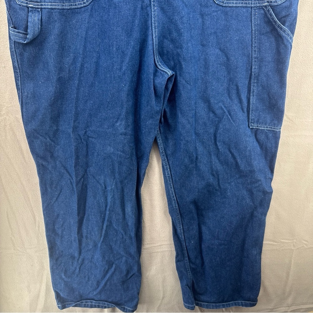 Dickies Bib Overalls Denim Workwear Men's Size XLR Chore Carpenter - Picture 12 of 14
